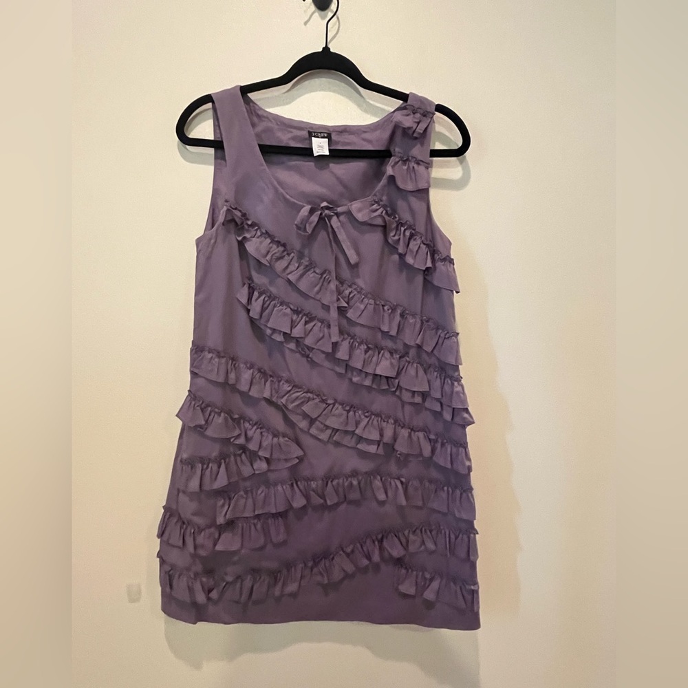 J. Crew Lavender Ruffle Sleeveless Dress